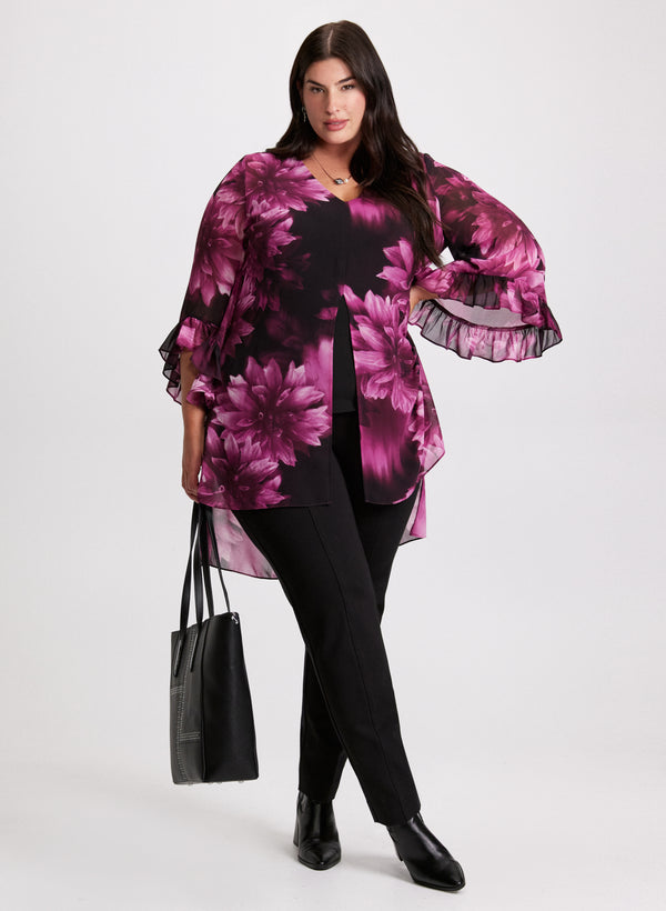 laura Flare Sleeve Blouse & Slim-Leg Pants