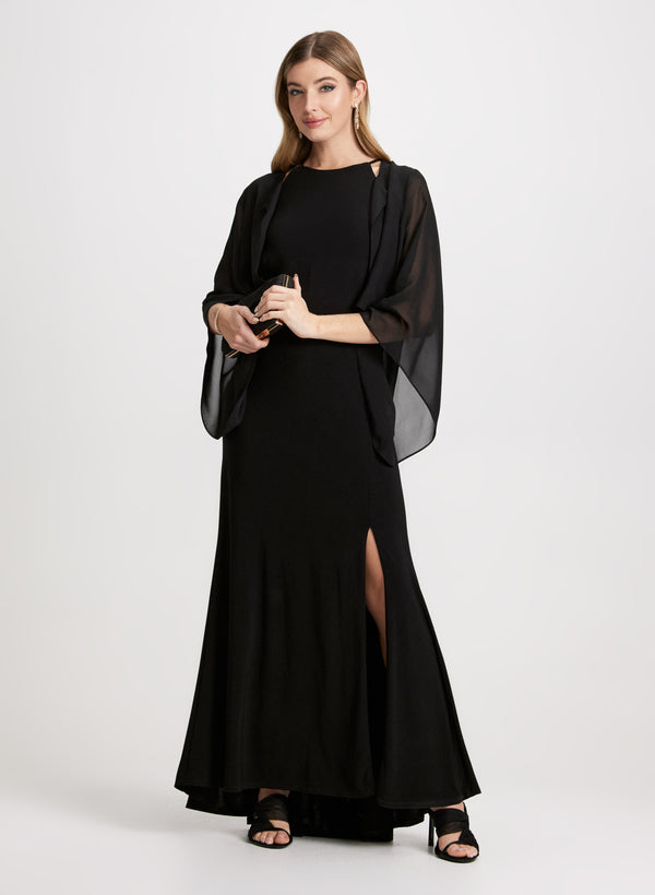 Laura Flared Sleeve Chiffon Bolero