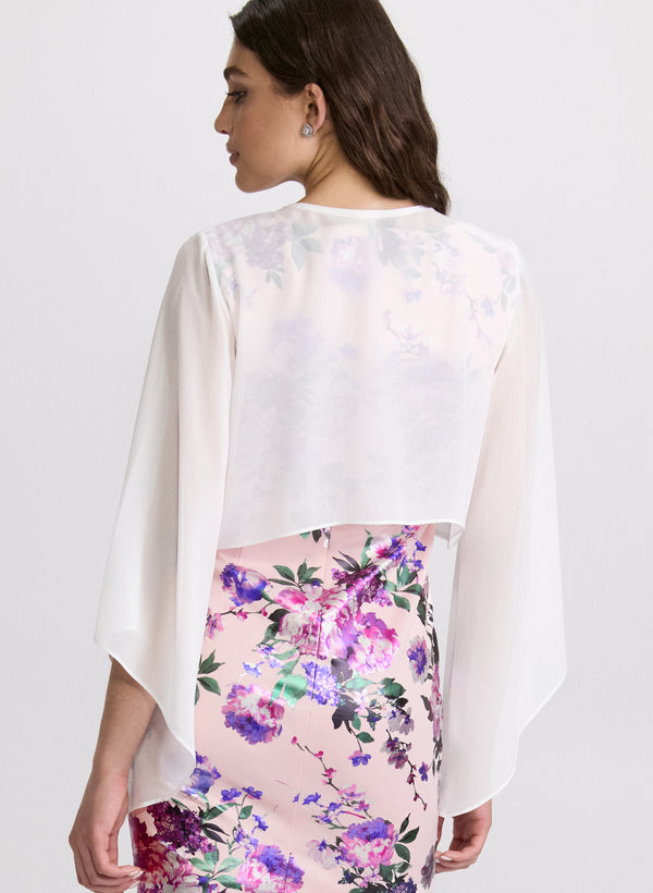 Laura Flared Sleeve Chiffon Bolero
