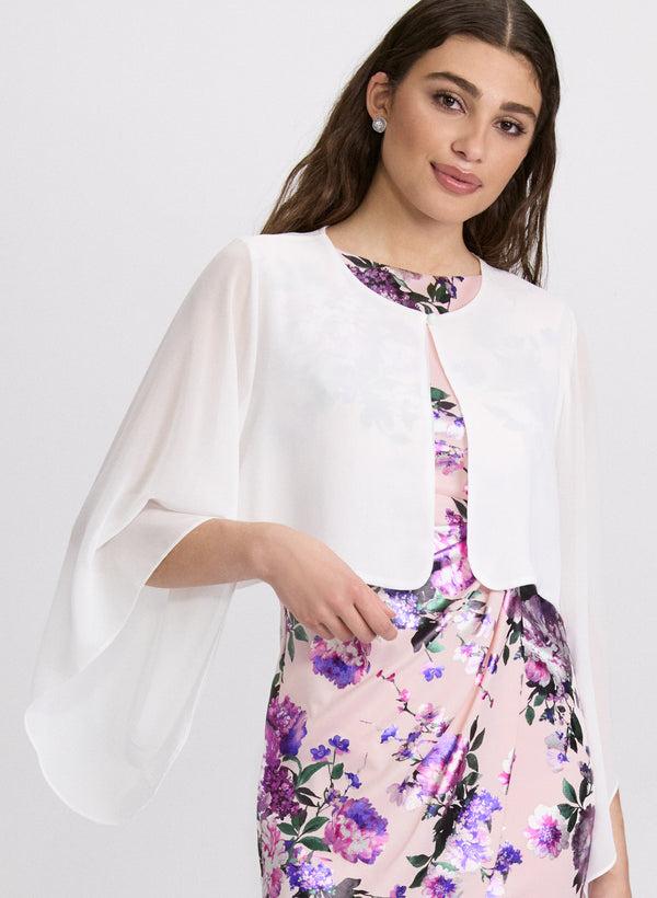 laura Flared Sleeve Chiffon Bolero