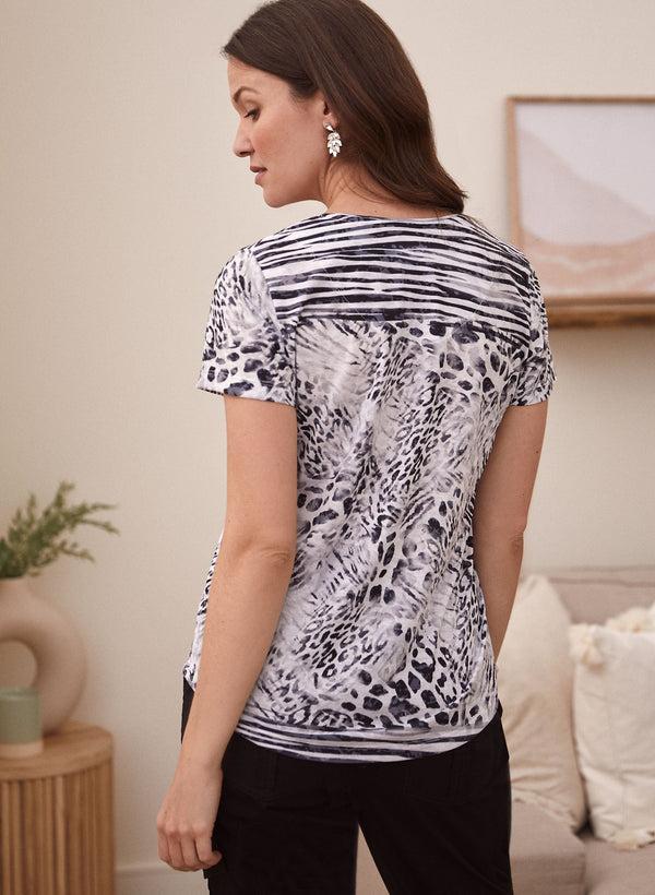 Laura Floral & Animal Print Top