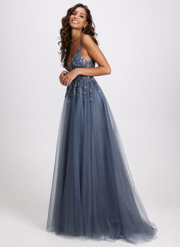 Laura Floral Appliqué Maxi Dress