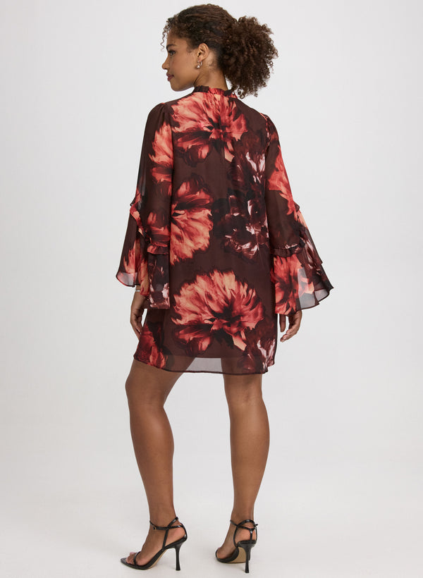 Laura Floral Bell Sleeve Dress