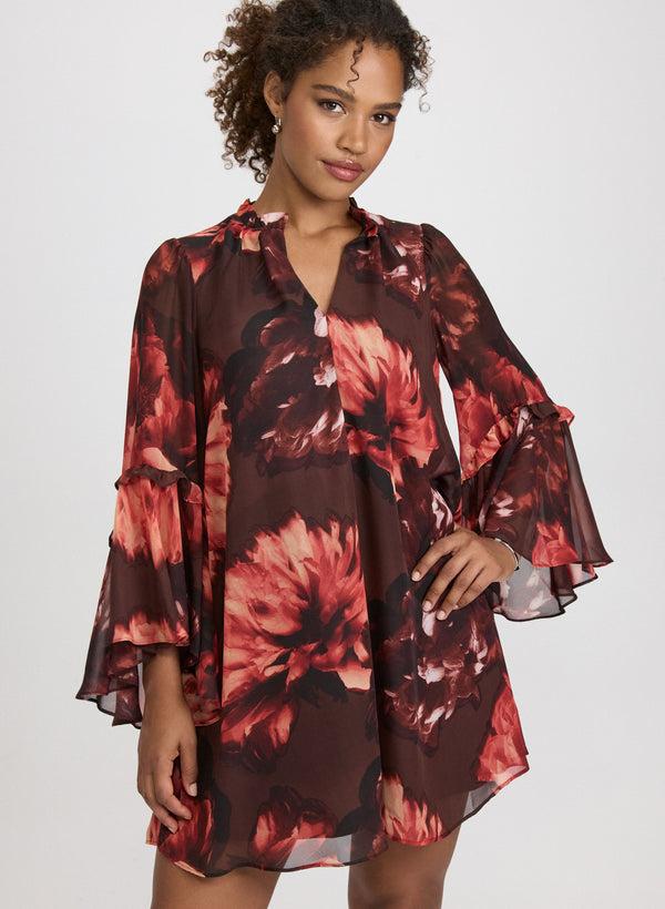 laura Floral Bell Sleeve Dress