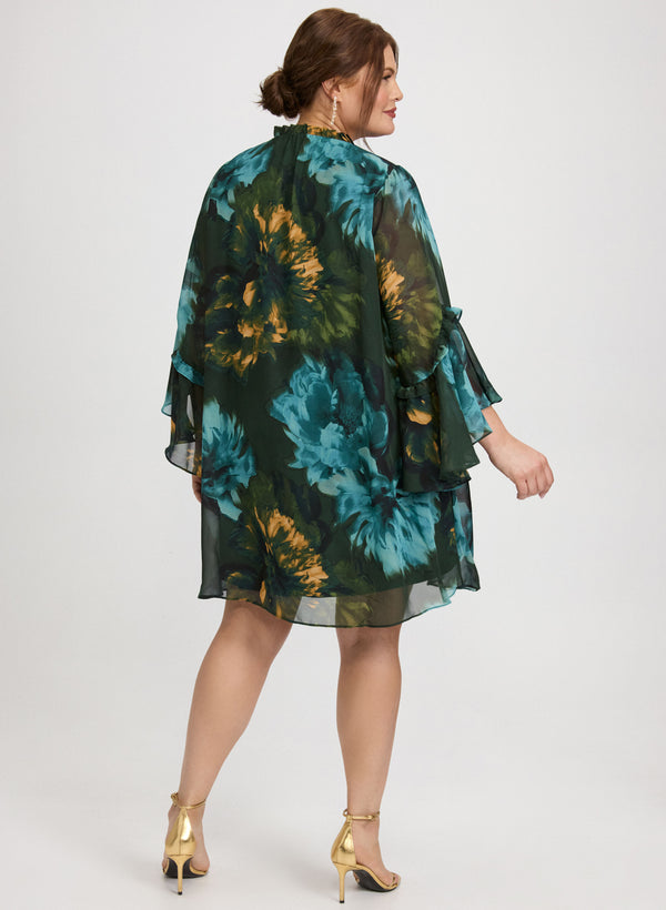 Laura Floral Bell Sleeve Dress