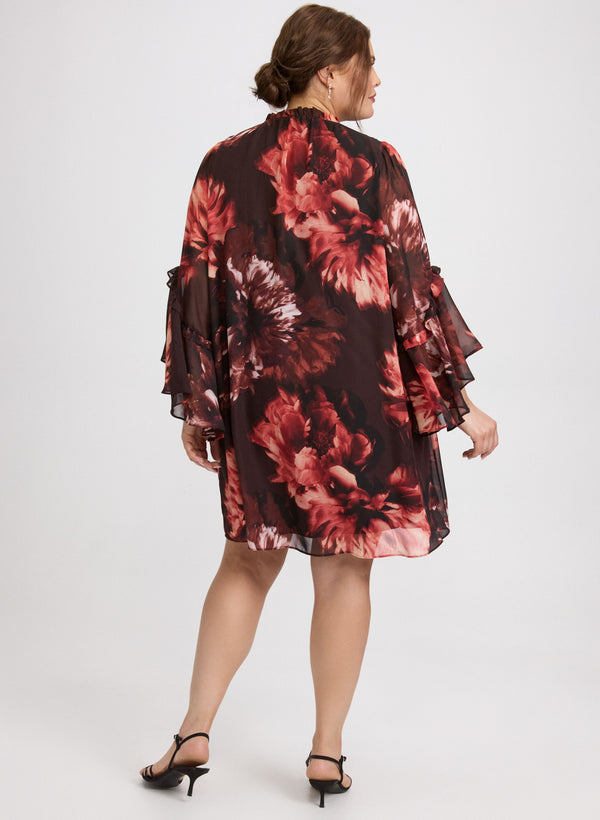 Laura Floral Bell Sleeve Dress