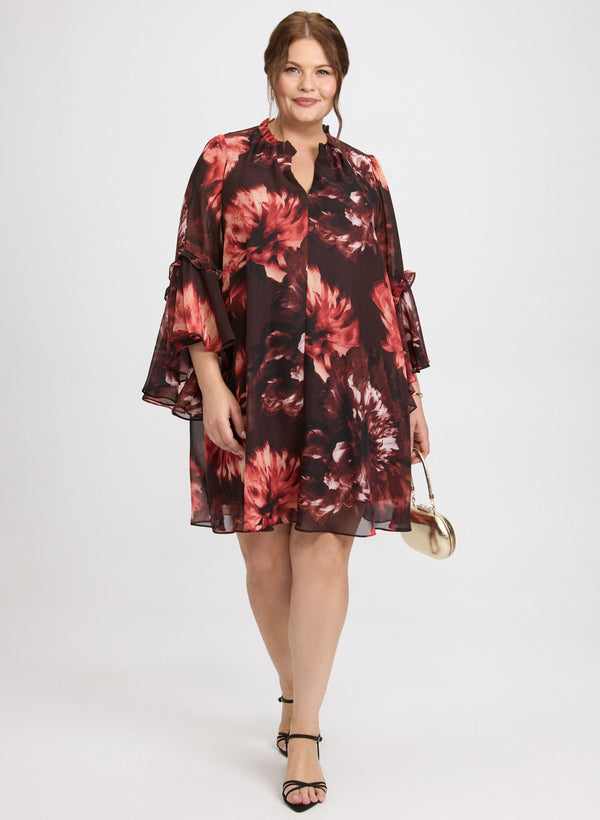 laura Floral Bell Sleeve Dress