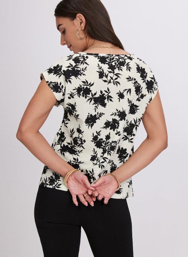 Laura Floral Bubble Knit Top