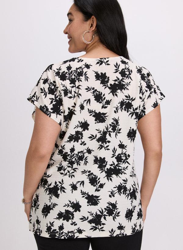 Laura Floral Bubble Knit Top