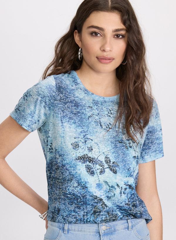 laura Floral Burnout T-Shirt