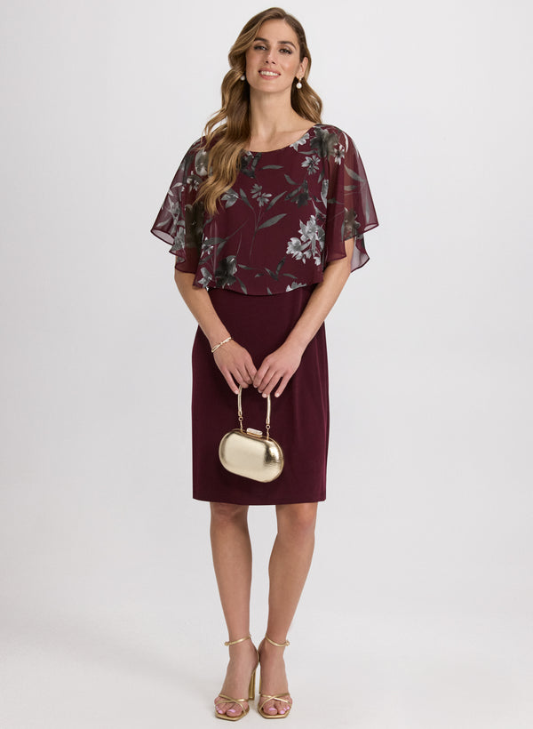 laura Floral Capelet Dress
