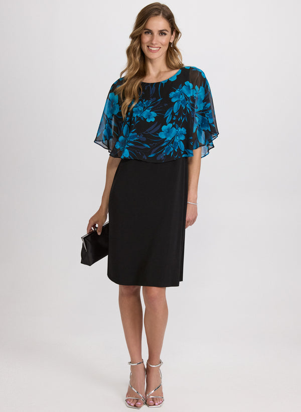 laura Floral Capelet Dress