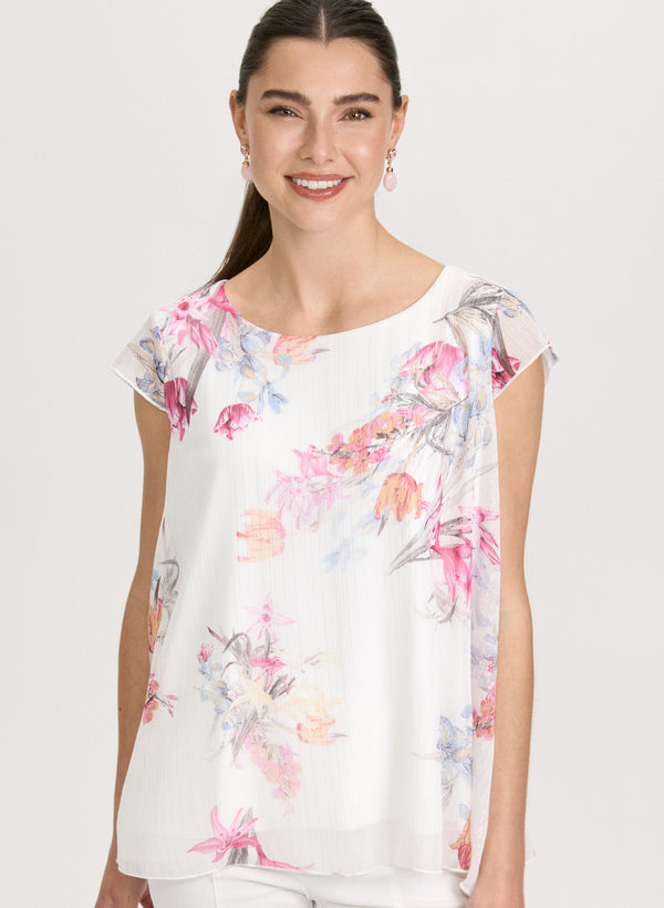 laura Floral Chiffon Blouse