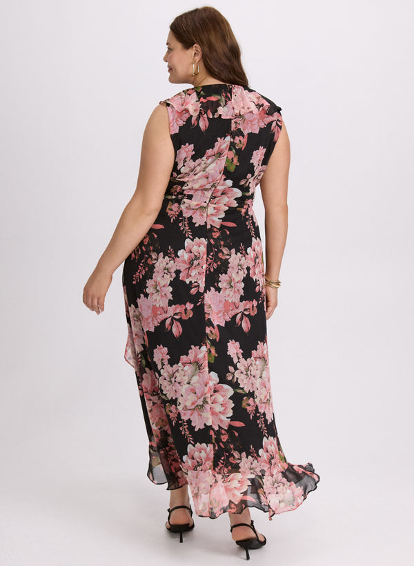 Laura Floral Chiffon Dress