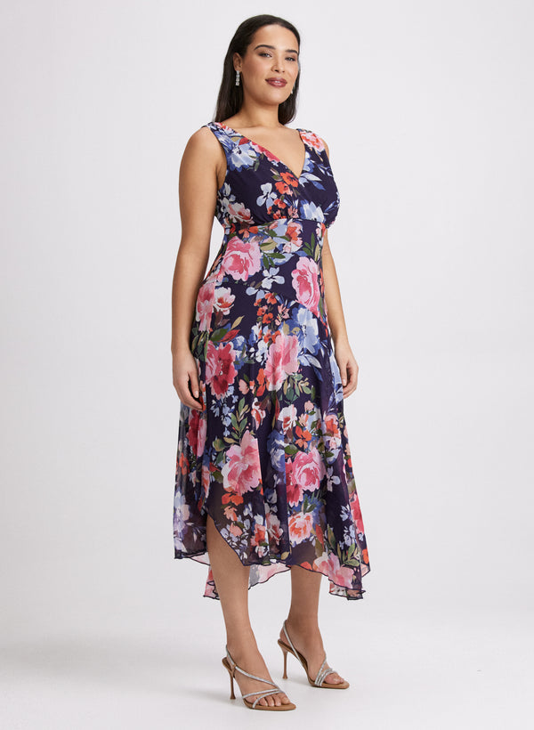 Laura Floral Chiffon Dress