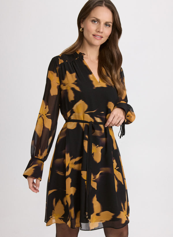Laura Floral Chiffon Dress