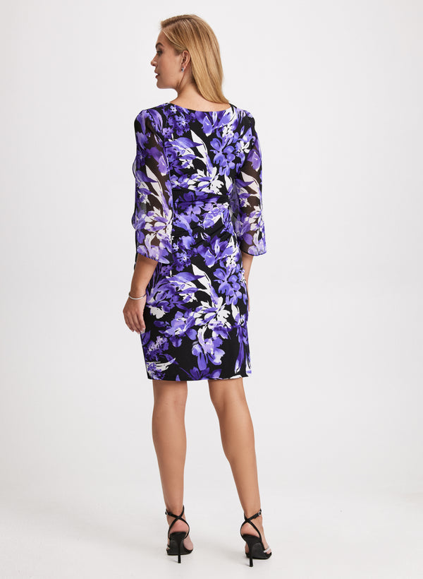 Laura Floral Chiffon Flounce Dress