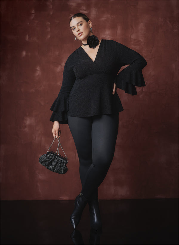 laura Floral Choker & Tiered Bell Sleeve Top