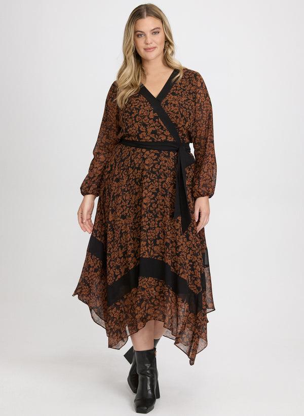 laura Floral Contrast Trim Dress