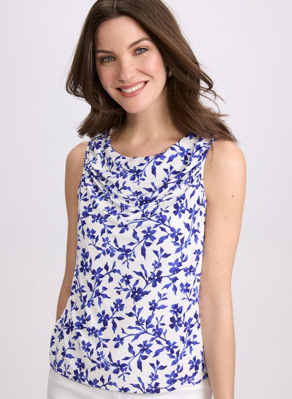laura Floral Draped Top