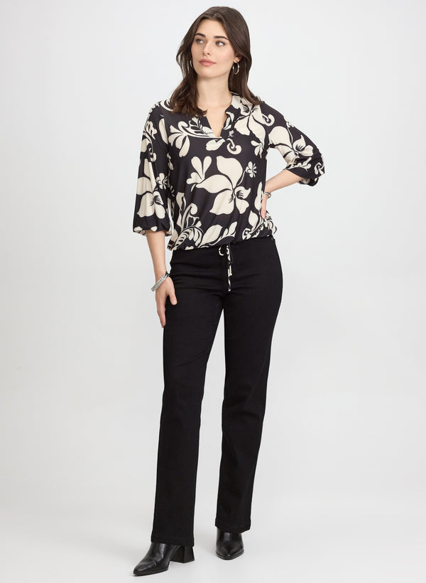 Laura Floral Drawstring Top