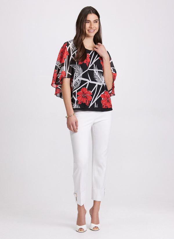 Laura Floral Flare Sleeve Top