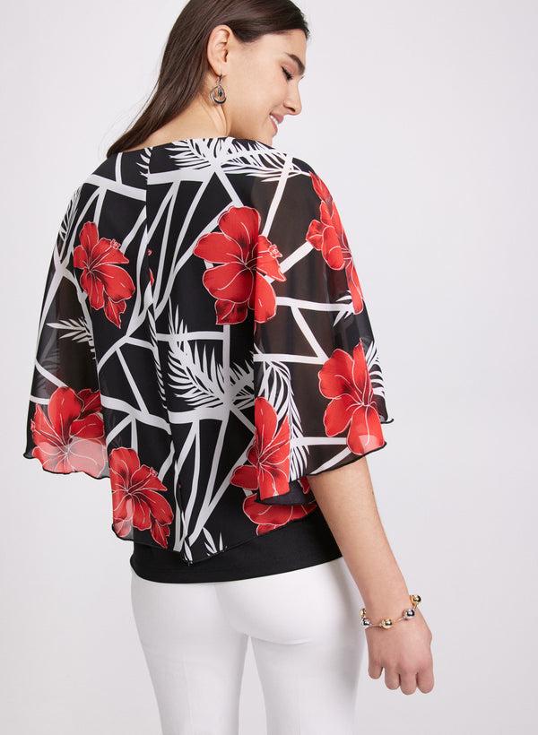 Laura Floral Flare Sleeve Top