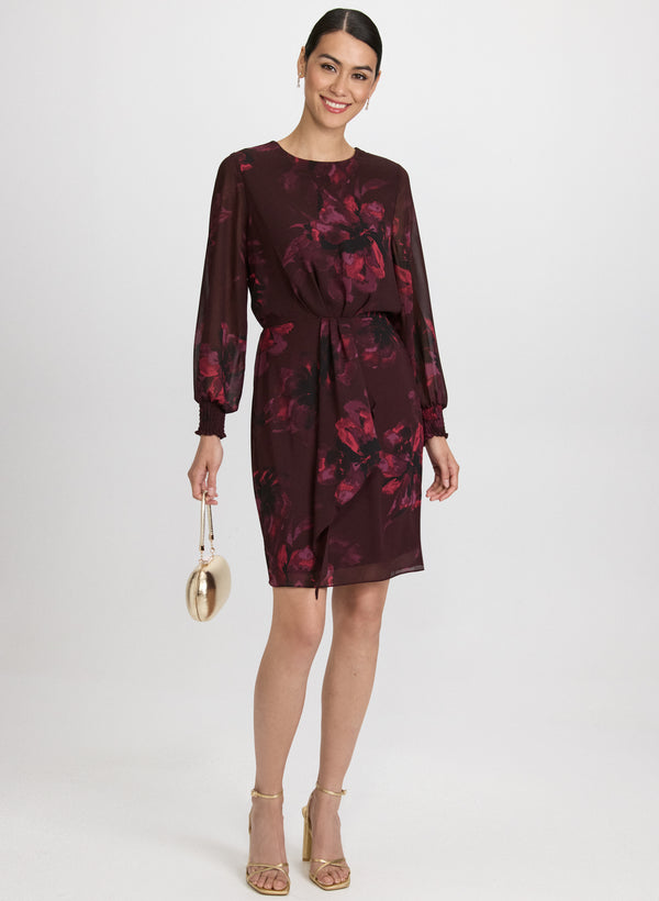 laura Floral Flounce Front Dress