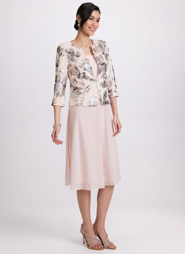 Laura Floral Jacket Top & Skirt Set