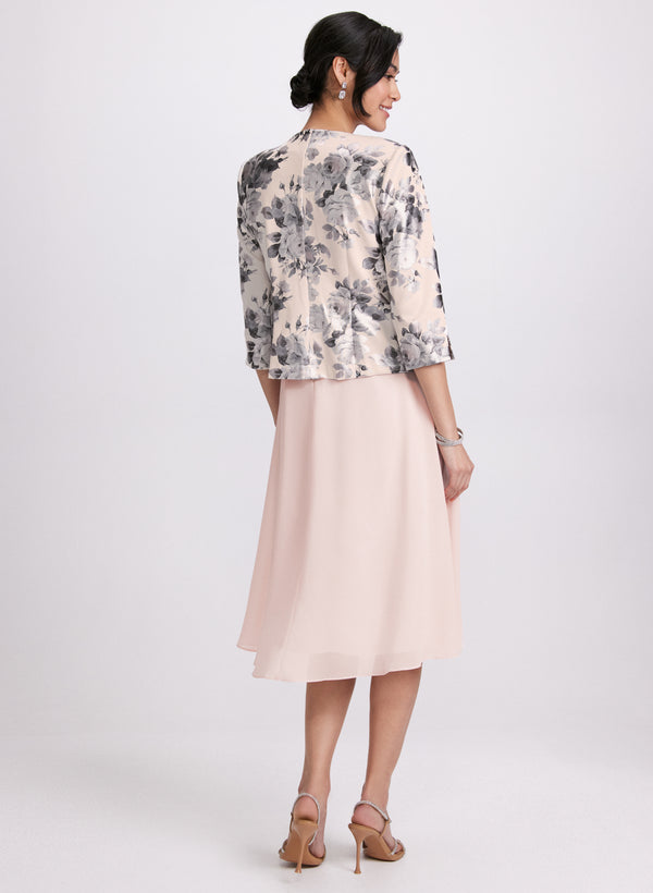 Laura Floral Jacket Top & Skirt Set