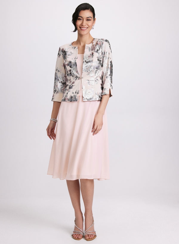 laura Floral Jacket Top & Skirt Set