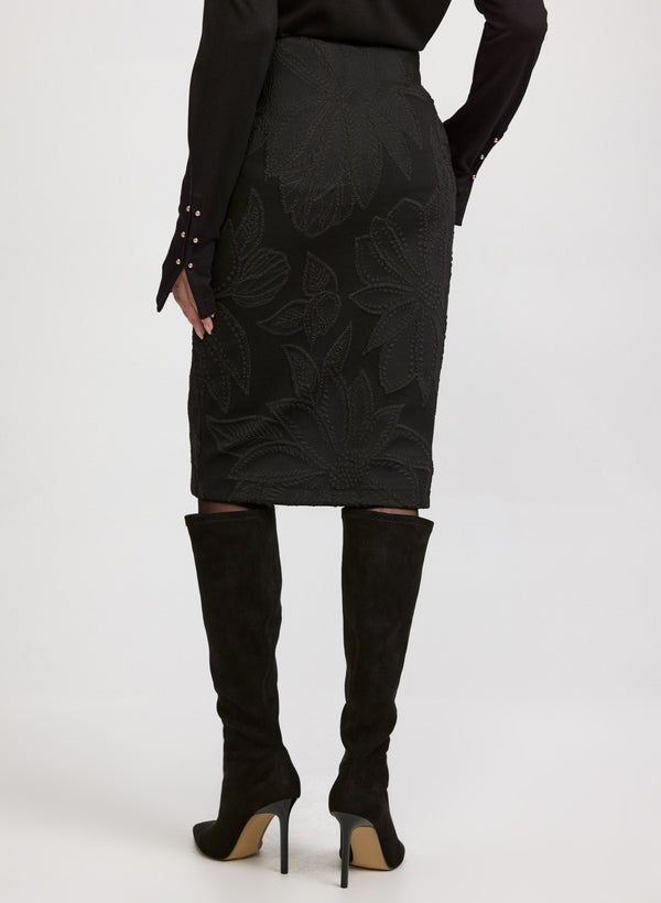 Laura Floral Jacquard Skirt