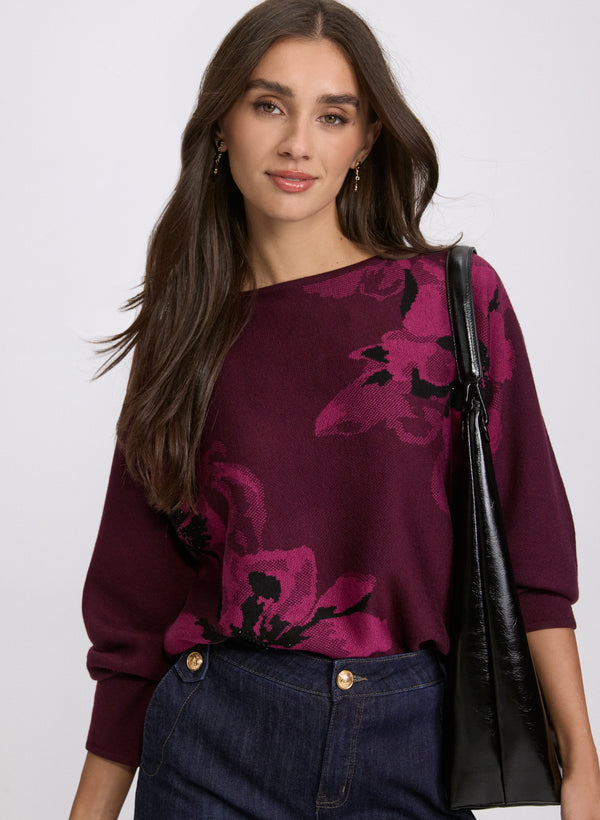 laura Floral Jacquard Sweater