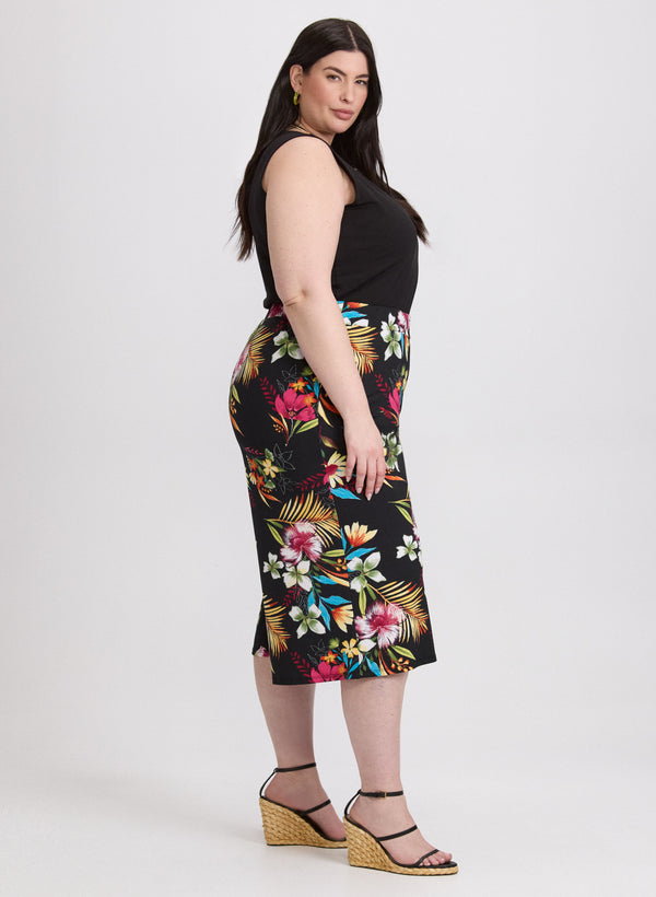 Laura Floral Jersey Capris