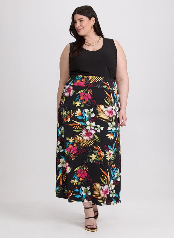 Laura Floral Jersey Skirt