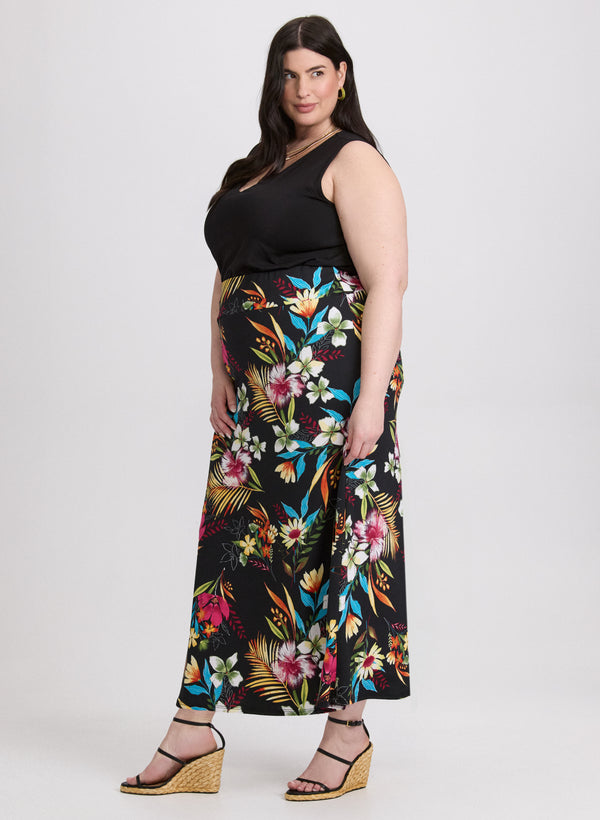 Laura Floral Jersey Skirt