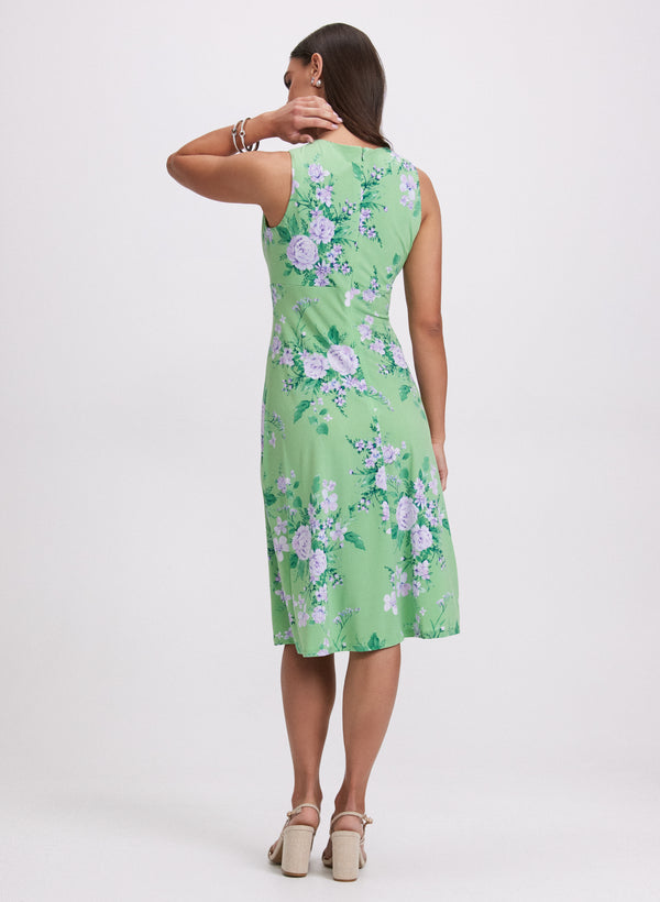 Laura Floral Keyhole Dress