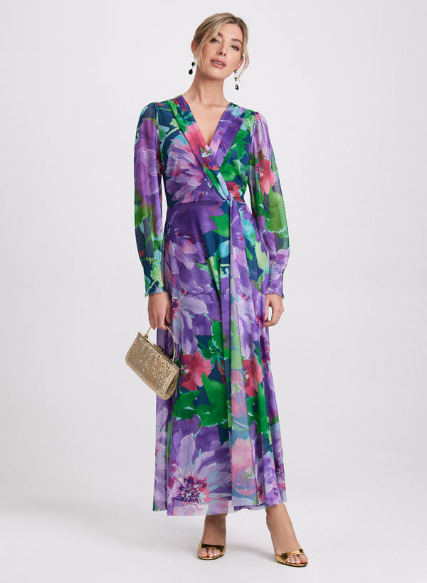 laura Floral Mesh Dress