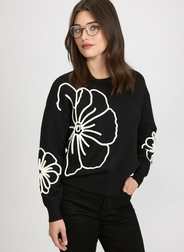 laura Floral Motif Sweater