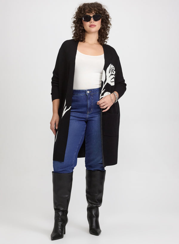 Laura Floral Placement Print Cardigan