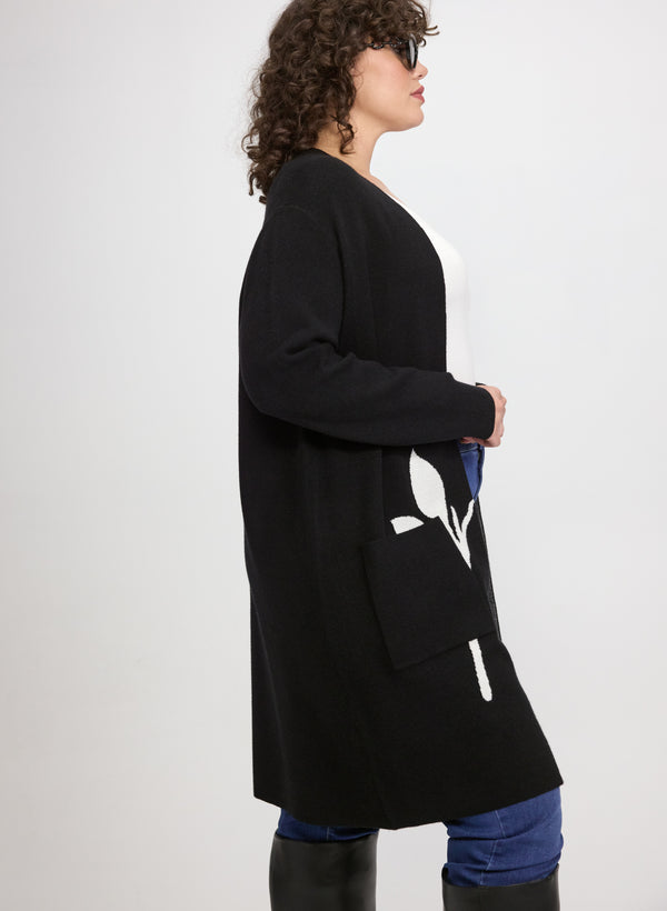 Laura Floral Placement Print Cardigan