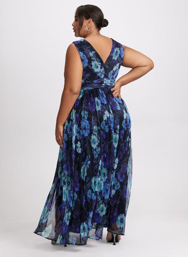 Laura Floral Plisse Dress