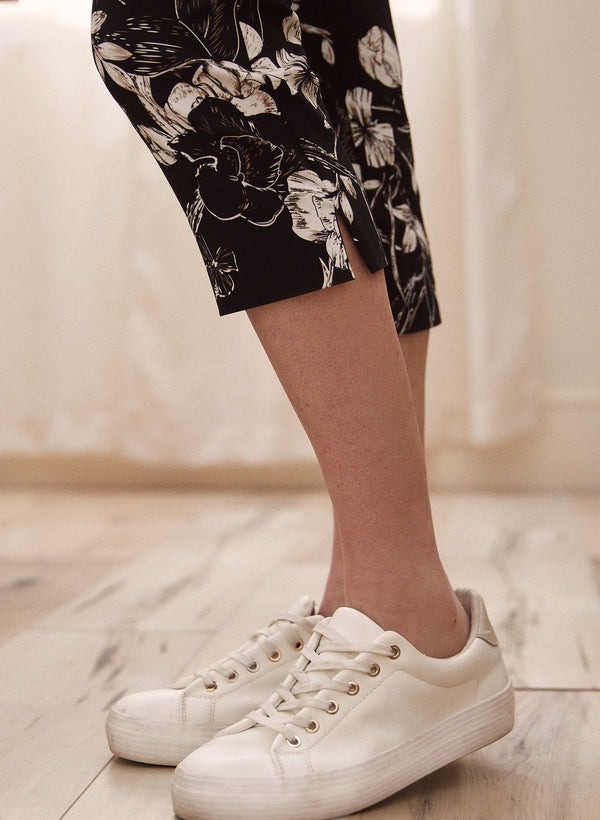 Laura Floral Print Bengaline Capris