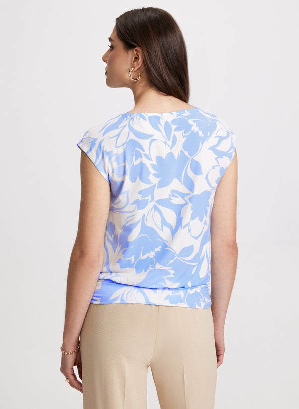 Laura Floral Print Cap Sleeve Top