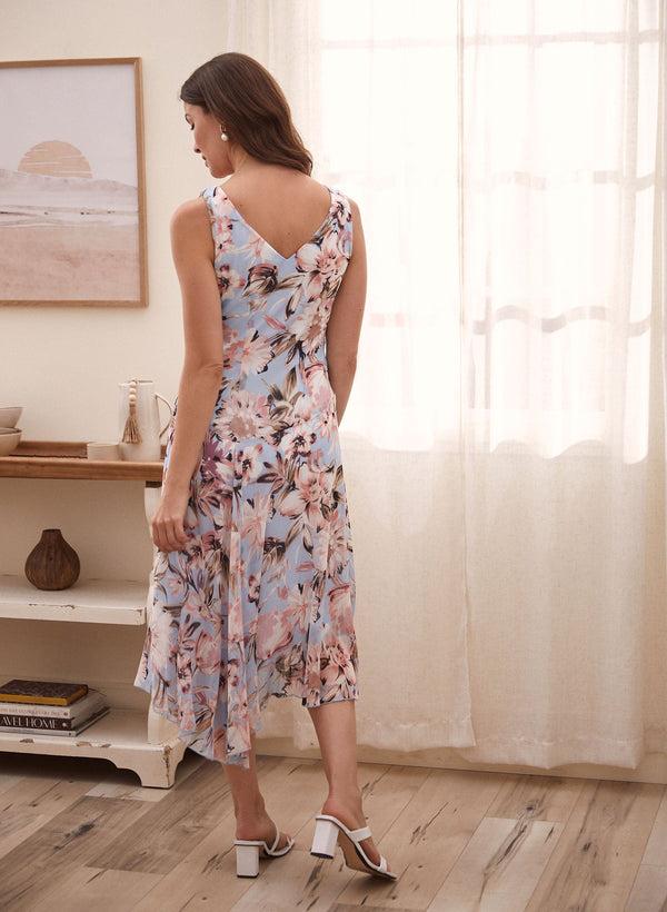 Laura Floral Print Chiffon Dress