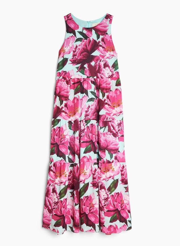 Laura Floral Print Chiffon Maxi Dress