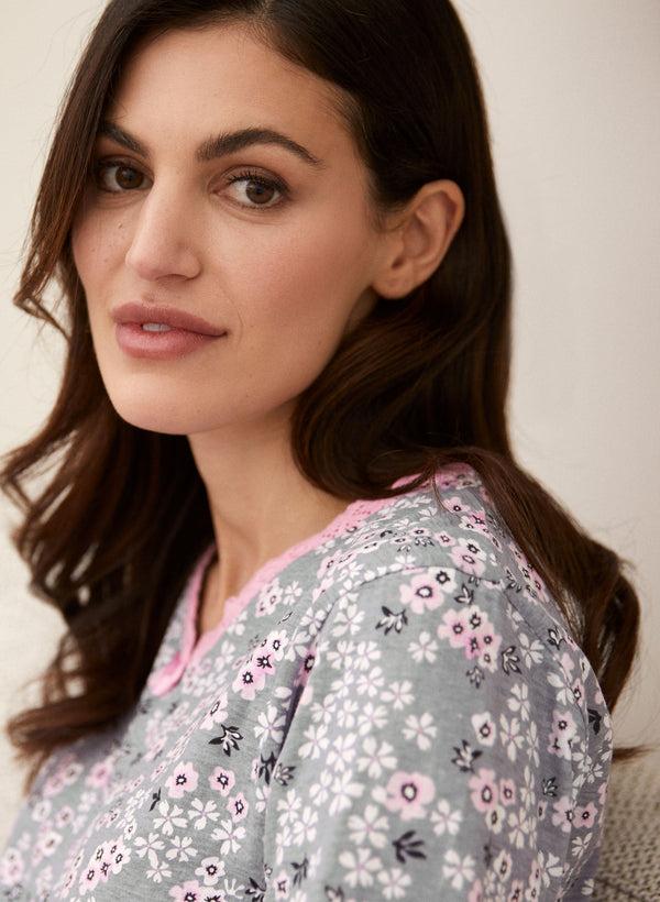 Laura Floral Print Cotton Pyjama Set