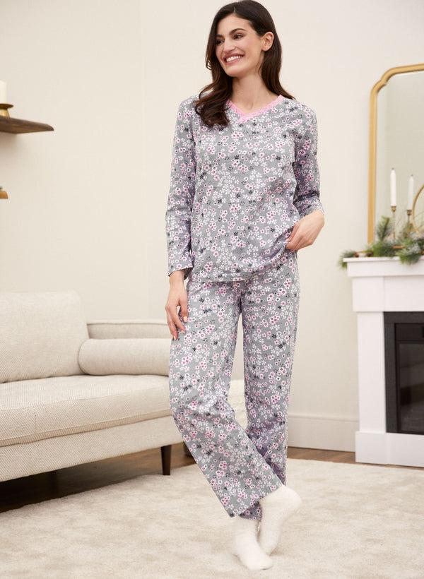 laura Floral Print Cotton Pyjama Set