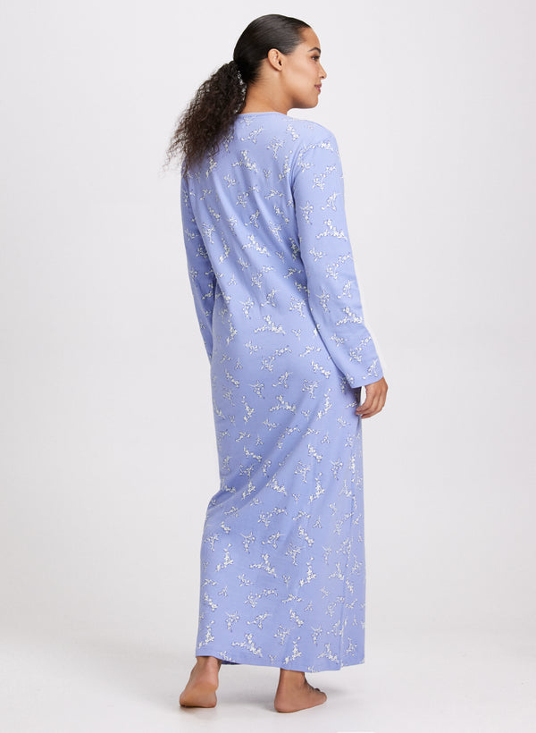 Laura Floral Print Long Nightgown