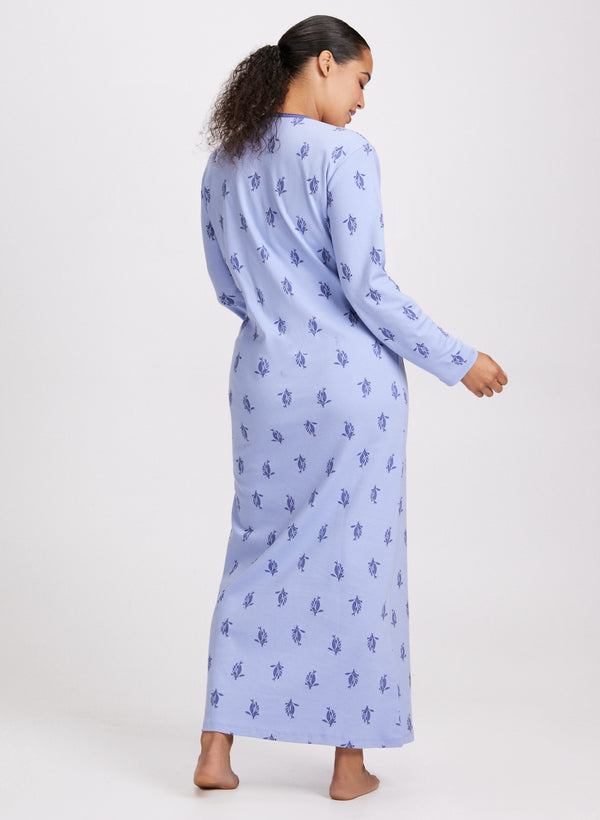 Laura Floral Print Long Nightgown